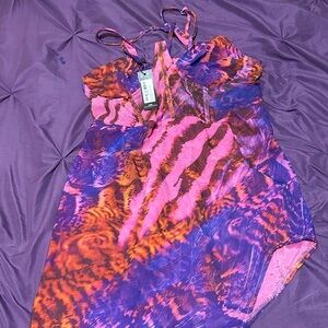 PrettyLittleThing Multicolor High Low Dress
